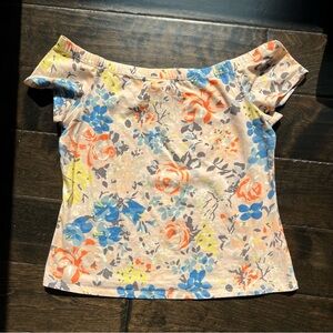 Rebecca Taylor Floral Pink Shirt Size Medium